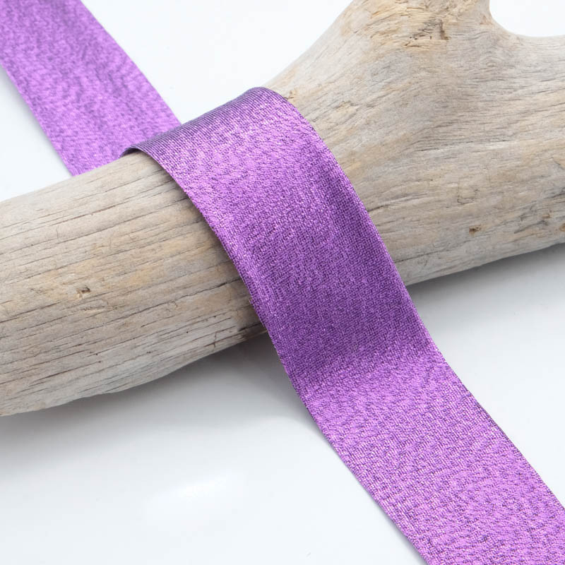 30mm Purple Lamé Bias Tape - Maison Klem